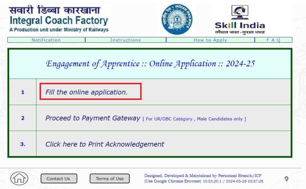 Railway ICF Apprentice Recruitment 1010 Post Syllabus, Salary