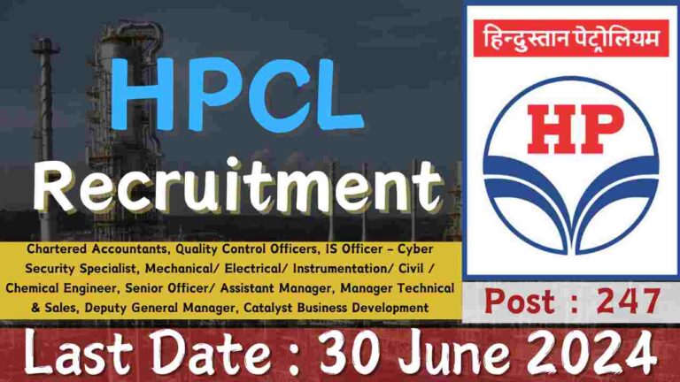 HPCL Recruitment 247 Posts Engineer, Manager